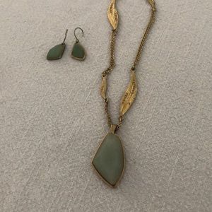 BUNDLE Chloe and Isabel Adventurine Necklace and Earrings
